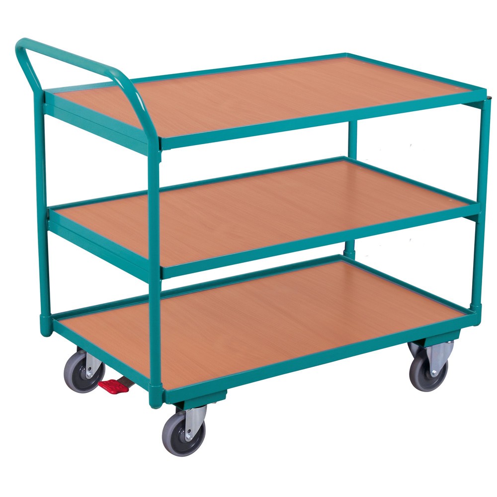 Zdjęcie produktu nr 1: Wózek półkowy Ameise®, uchwyt pionowy, 3 piętra po 1000 × 600 mm