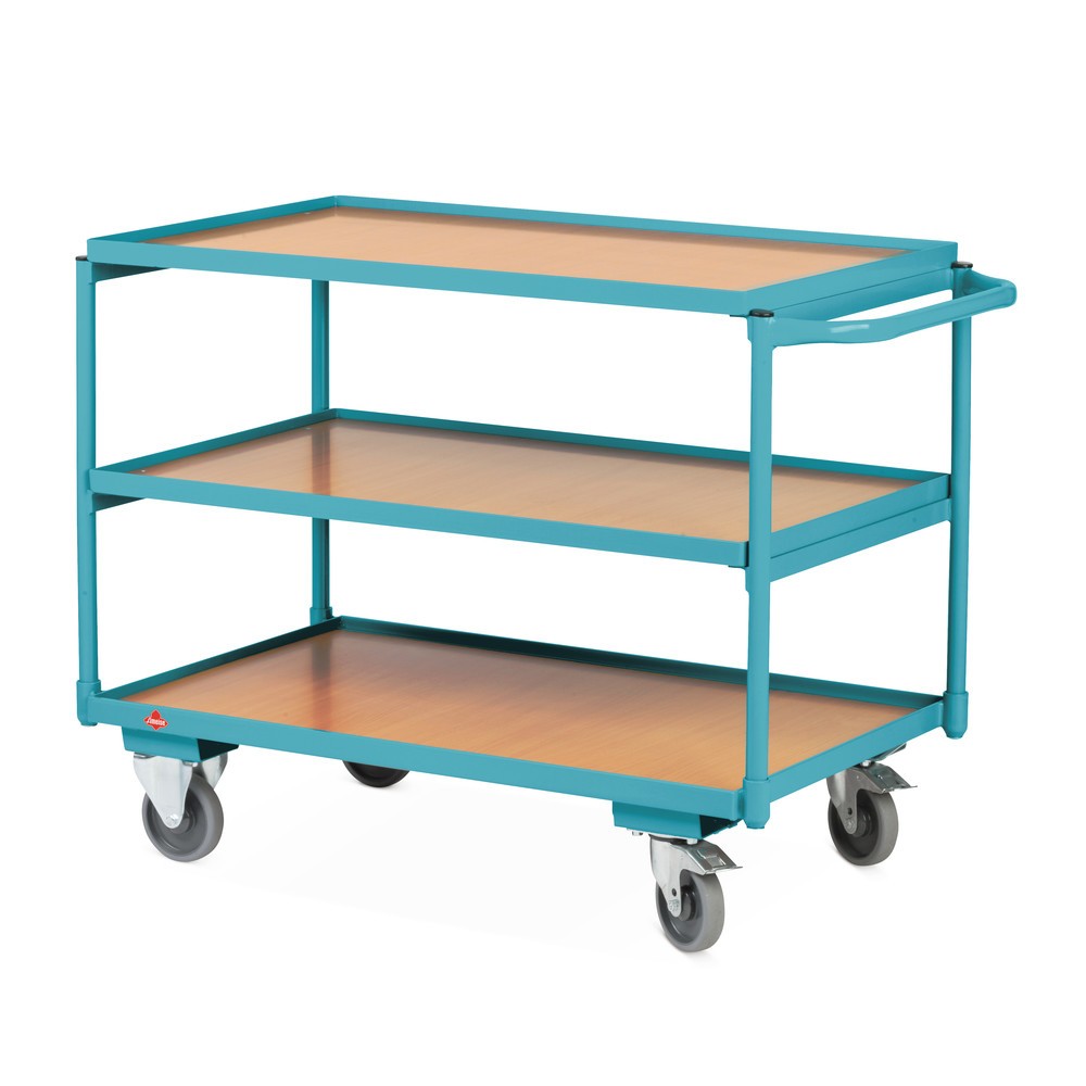 Zdjęcie produktu nr 3: Wózek półkowy Ameise®, uchwyt poziomy, 3 piętra po 1000 × 600 mm, udźwig 250 kg