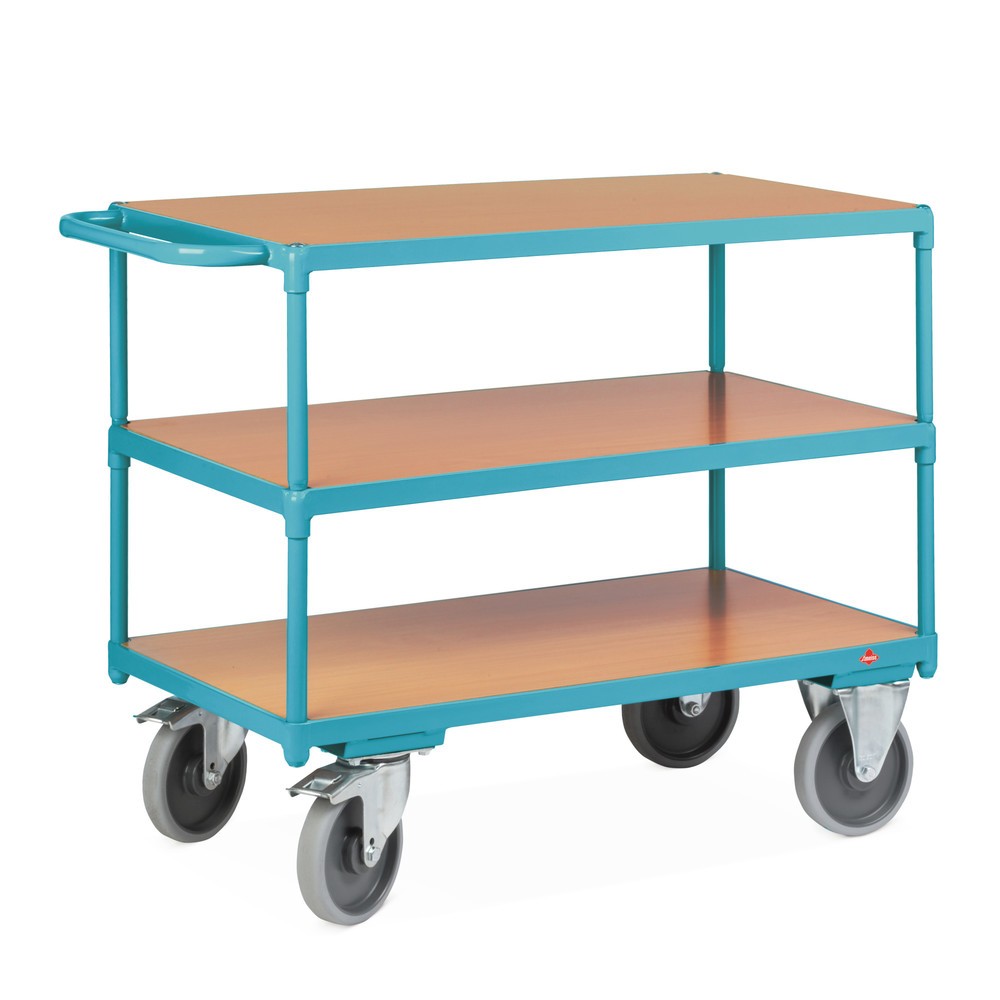 Zdjęcie produktu nr 3: Wózek półkowy Ameise®, uchwyt poziomy, 3 piętra po 1000 × 700 mm, udźwig 400 kg