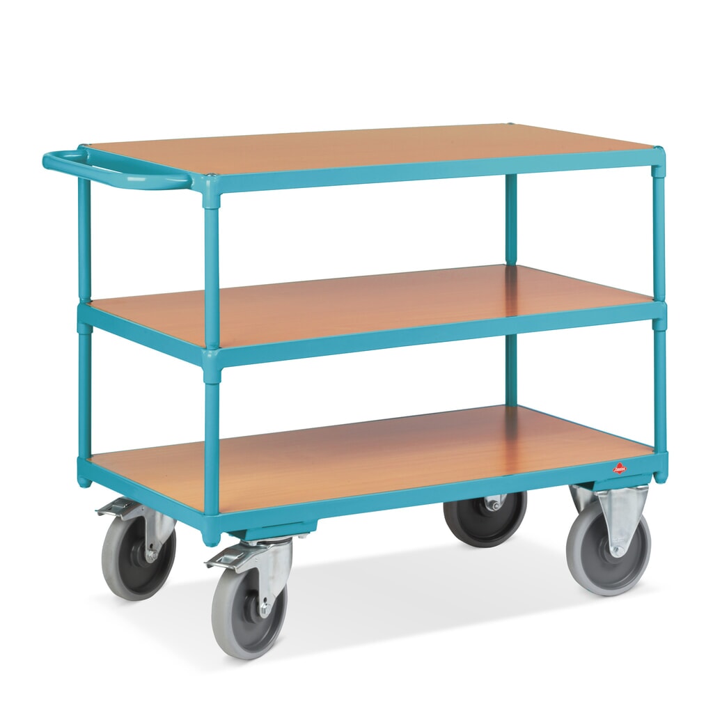 Zdjęcie produktu nr 4: Wózek półkowy Ameise®, uchwyt poziomy, 3 piętra po 1000 × 700 mm, udźwig 400 kg