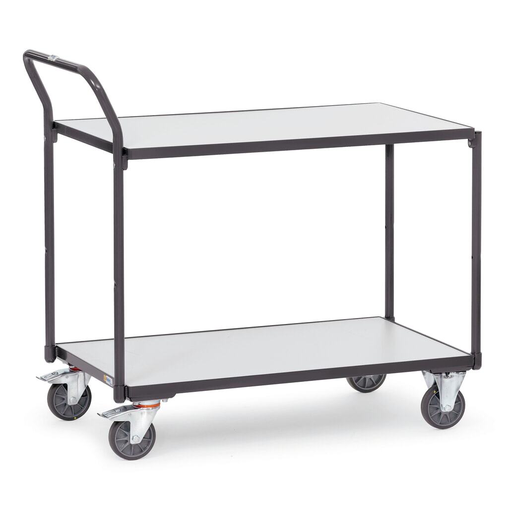 Wózek stołowy ESD fetra®, udźwig 300 kg, 2 powierzchnie ładunkowe o wymiarach 600 × 1000 mm Zdjęcie produktu nr 1: Wózek stołowy ESD fetra®, udźwig 300 kg, 2 powierzchnie ładunkowe o wymiarach 600 × 1000 mm