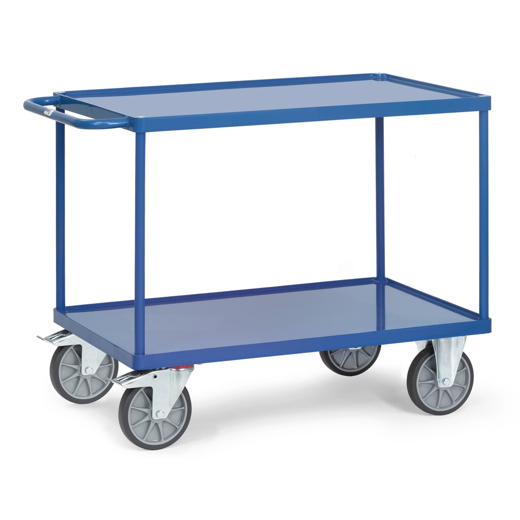 Wózek stołowy i montażowy fetra® z wannami z blachy stalowej, powierzchnia ładunkowa 1000 x 600 mm Zdjęcie produktu: Wózek stołowy i montażowy fetra® z wannami z blachy stalowej, powierzchnia ładunkowa 1000 x 600 mm
