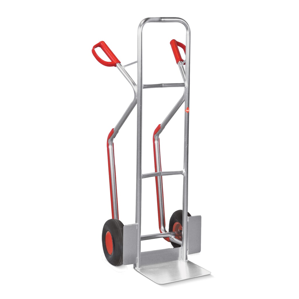 Wózek transportowy Ameise®, aluminium, z płozami, udźwig 200 kg, półka szer. × gł. 320 × 250 mm, ogumienie z pełnej gumy Zdjęcie produktu: Wózek transportowy Ameise®, aluminium, z płozami, udźwig 200 kg, półka szer. × gł. 320 × 250 mm, ogumienie z pełnej gumy