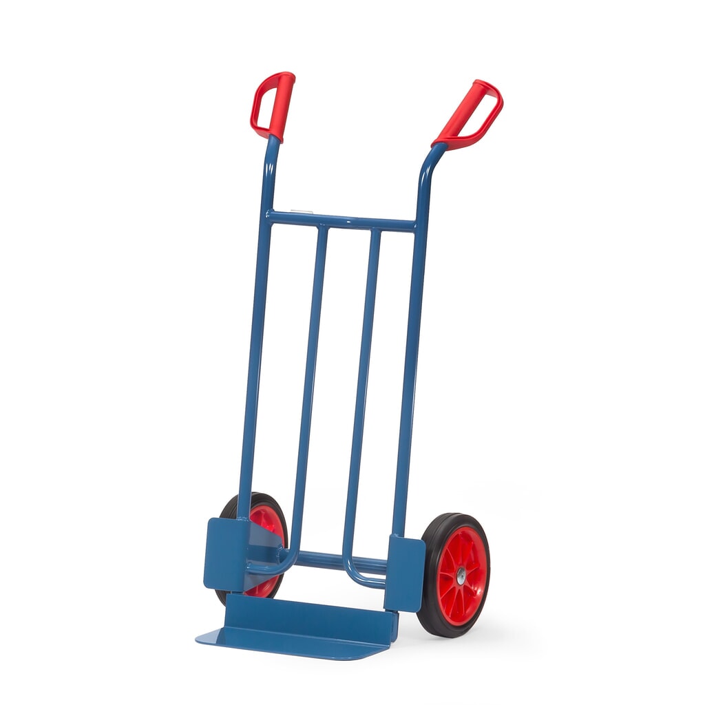 Zdjęcie produktu nr 1: Wózek transportowy fetra®, wysokość 1150 mm, udźwig 250 kg, szufla szer. x gł. 400 x 150 mm, prosty, ogumienie z pełnej gumy