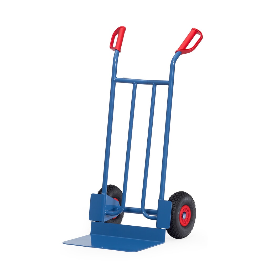 Wózek transportowy fetra®, wysokość 1150 mm, udźwig 250 kg, szufla szer. x gł. 480 x 300 mm, prosty, ogumienie PU Zdjęcie produktu nr 1: Wózek transportowy fetra®, wysokość 1150 mm, udźwig 250 kg, szufla szer. x gł. 480 x 300 mm, prosty, ogumienie PU