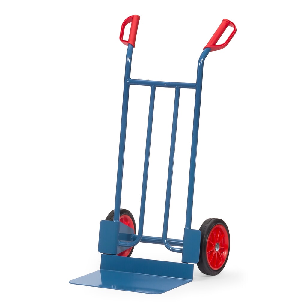 Wózek transportowy fetra®, wysokość 1150 mm, udźwig 250 kg, szufla szer. x gł. 480 x 300 mm, prosty, ogumienie z pełnej gumy Zdjęcie produktu nr 1: Wózek transportowy fetra®, wysokość 1150 mm, udźwig 250 kg, szufla szer. x gł. 480 x 300 mm, prosty, ogumienie z pełnej gumy