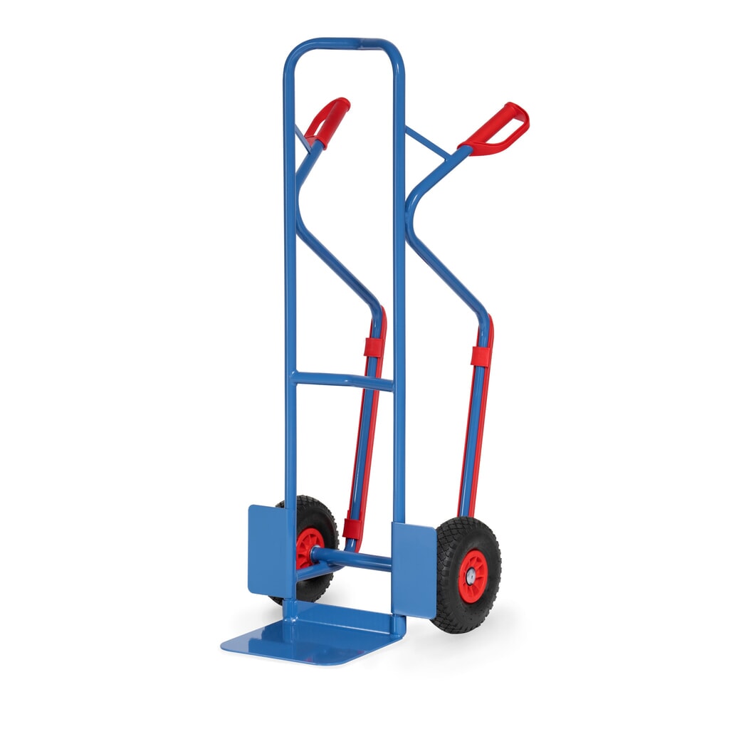 Wózek transportowy fetra®, udźwig 300 kg, szufla szer. x gł. 320 x 250 mm, z płozami ślizgowymi, ogumienie PU Zdjęcie produktu nr 1: Wózek transportowy fetra®, udźwig 300 kg, szufla szer. x gł. 320 x 250 mm, z płozami ślizgowymi, ogumienie PU