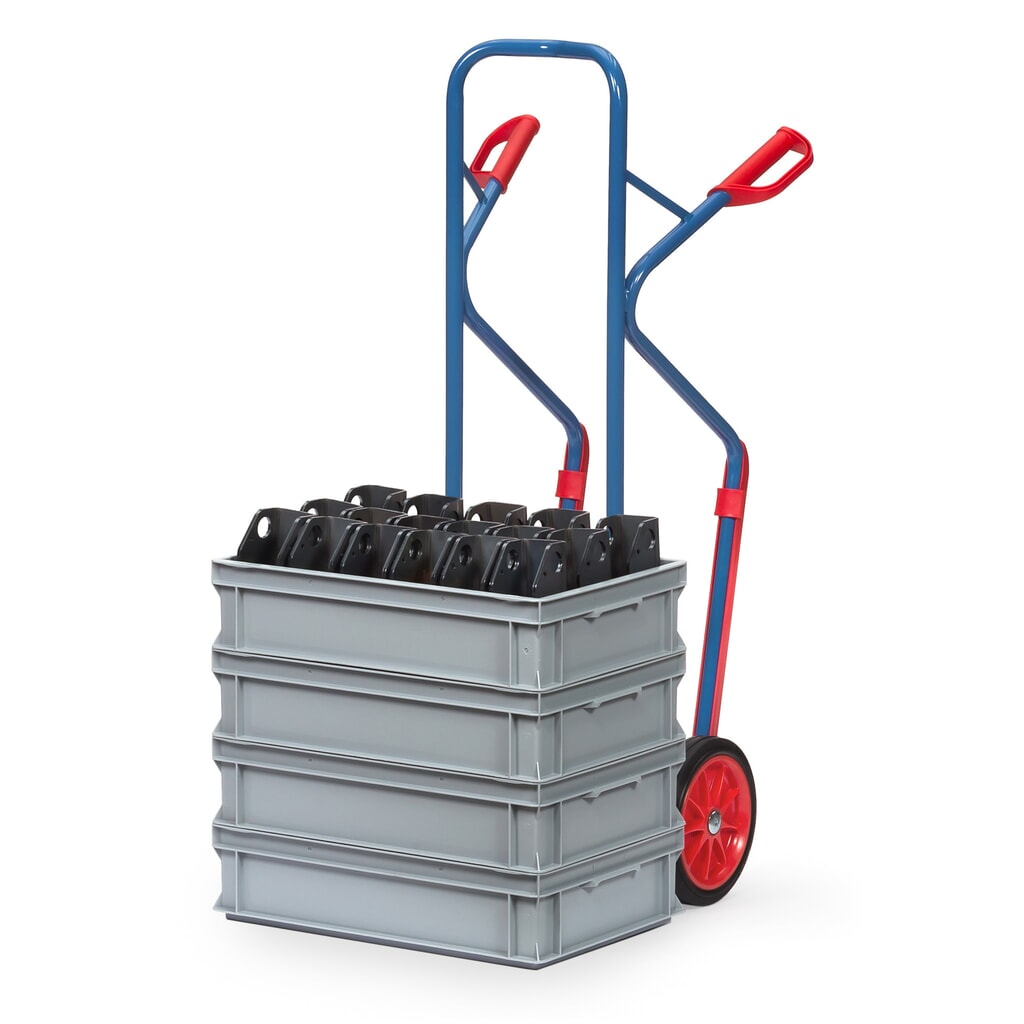 Wózek transportowy fetra®, udźwig 300 kg, szufla szer. x gł. 320 x 250 mm, z płozami ślizgowymi, ogumienie z pełnej gumy Zdjęcie produktu nr 2: Wózek transportowy fetra®, udźwig 300 kg, szufla szer. x gł. 320 x 250 mm, z płozami ślizgowymi, ogumienie z pełnej gumy