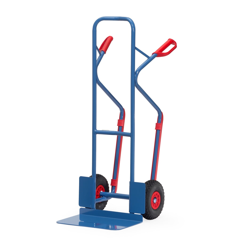 Wózek transportowy fetra®, udźwig 300 kg, szufla szer. x gł. 480 x 300 mm, z płozami ślizgowymi, ogumienie PU Zdjęcie produktu: Wózek transportowy fetra®, udźwig 300 kg, szufla szer. x gł. 480 x 300 mm, z płozami ślizgowymi, ogumienie PU