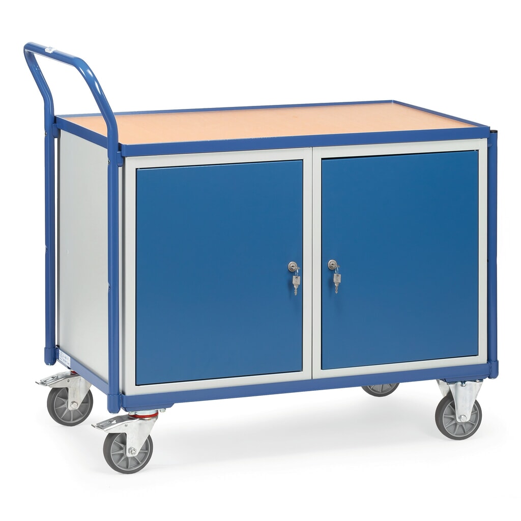 Wózek warsztatowy fetra®, 2 szafki, udźwig 300 kg Zdjęcie produktu: Wózek warsztatowy fetra®, 2 szafki, udźwig 300 kg