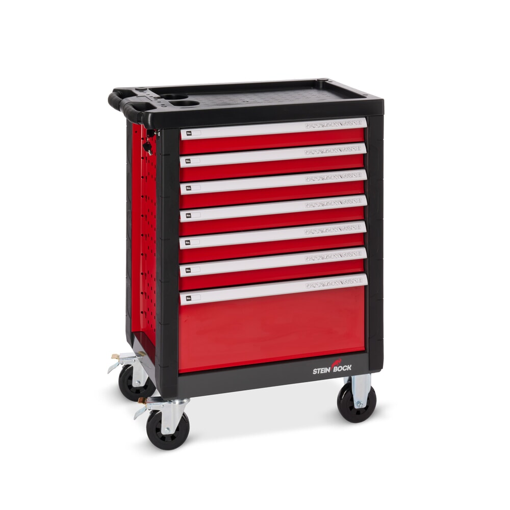 Obraz produktu: Wózek warsztatowy Steinbock® L, 7 szuflad, możliwość zamykania, wraz ze 178-częściowym zestawem narzędzi