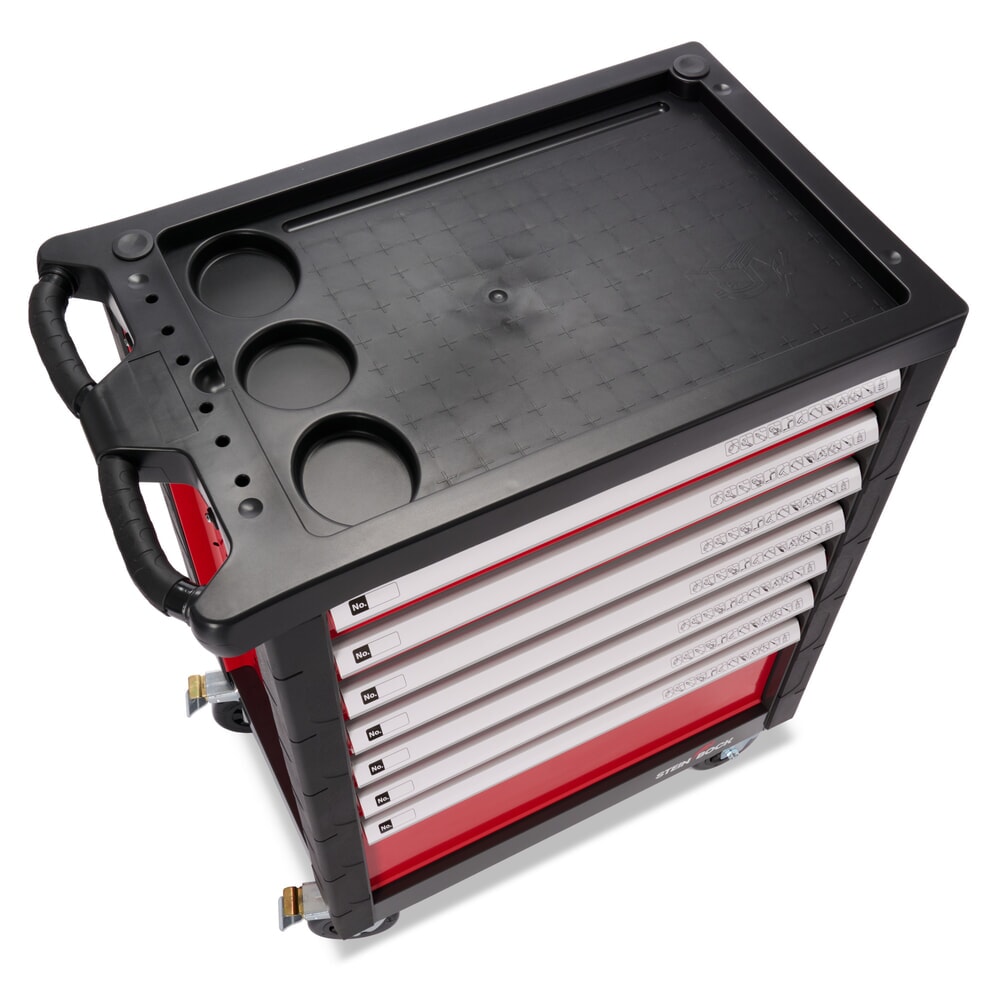 Zdjęcie produktu nr 9: Wózek warsztatowy Steinbock® L, 7 szuflad, możliwość zamykania, wraz ze 178-częściowym zestawem narzędzi