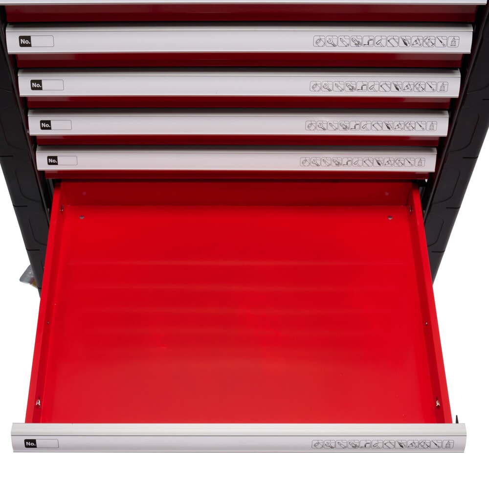 Zdjęcie produktu nr 12: Wózek warsztatowy Steinbock® L, 7 szuflad, możliwość zamykania, wraz ze 178-częściowym zestawem narzędzi