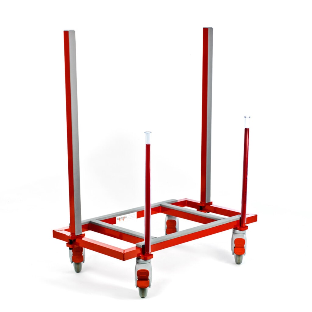 Zdjęcie produktu: Wózek wielofunkcyjny, nośność 250 kg, dł. 780 x 420 mm, 2 stałe i 2 regulowane pręty