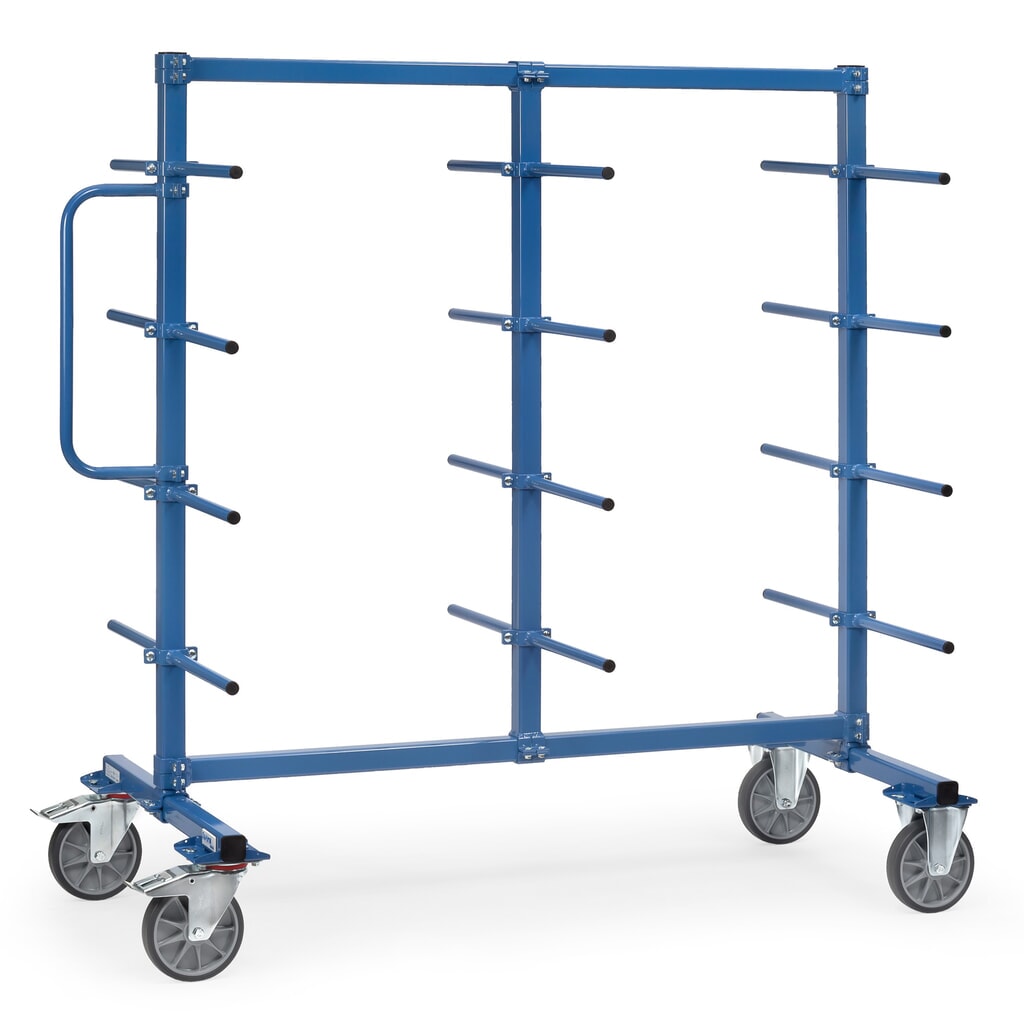 Wózek z ramieniem nośnym fetra®, dwustronny, 24 szt. ramion nośnych, wys. x szer. x gł. 1 807 x 1 400 x 800 mm Zdjęcie produktu nr 3: Wózek z ramieniem nośnym fetra®, dwustronny, 24 szt. ramion nośnych, wys. x szer. x gł. 1 807 x 1 400 x 800 mm