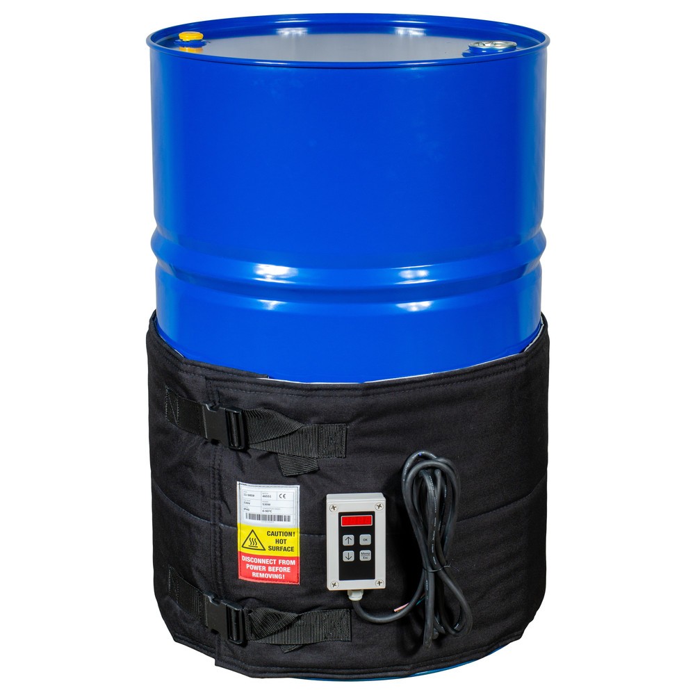 Zdjęcie produktu nr 1: Kołnierz grzewczy do beczek Kuhlmann z cyfrowym sterownikiem, 200–220 l, 0–90ºC, 230 V, 530 W, dł. x wys. 1990 x 450 mm