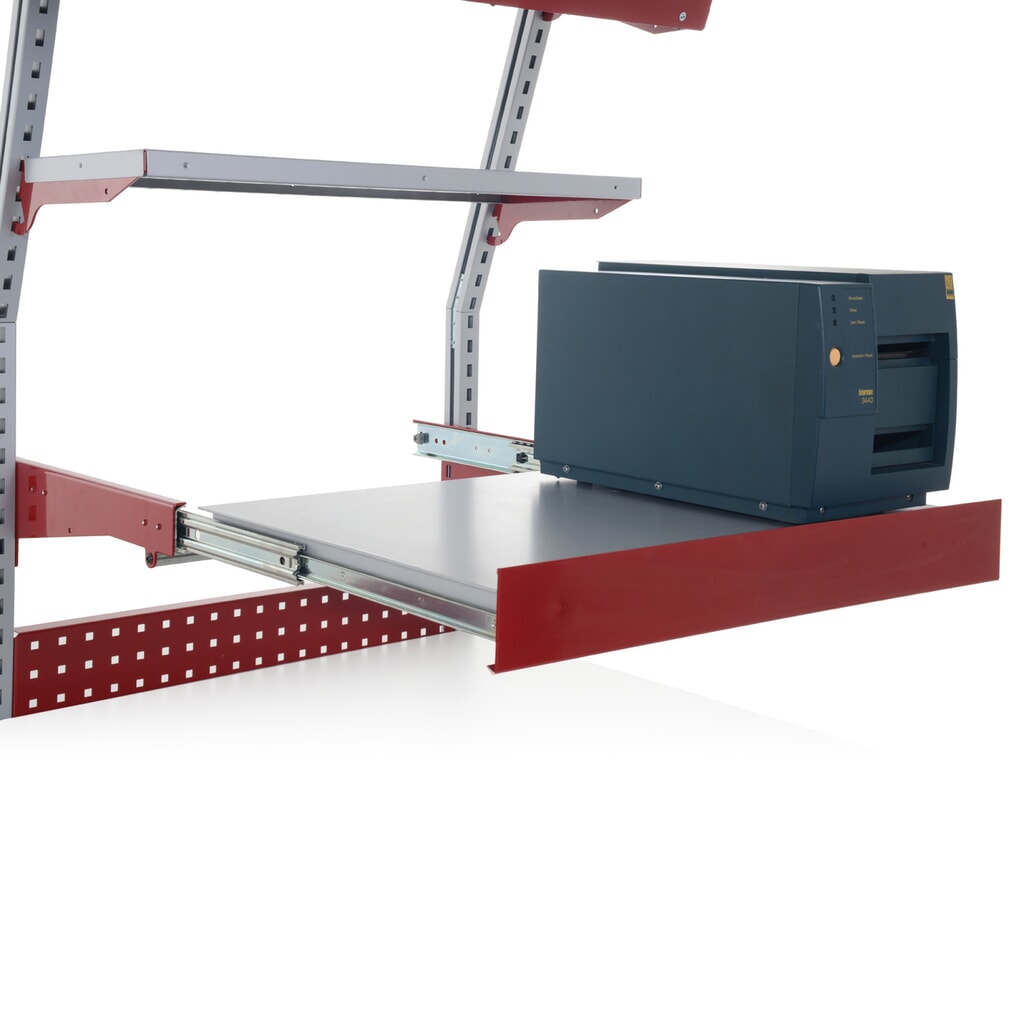Zdjęcie produktu: Rocholz wysuwana półka do stołów do pakowania SYSTEM FLEX, wys. x szer. x gł. 140 x 800 x 500 mm