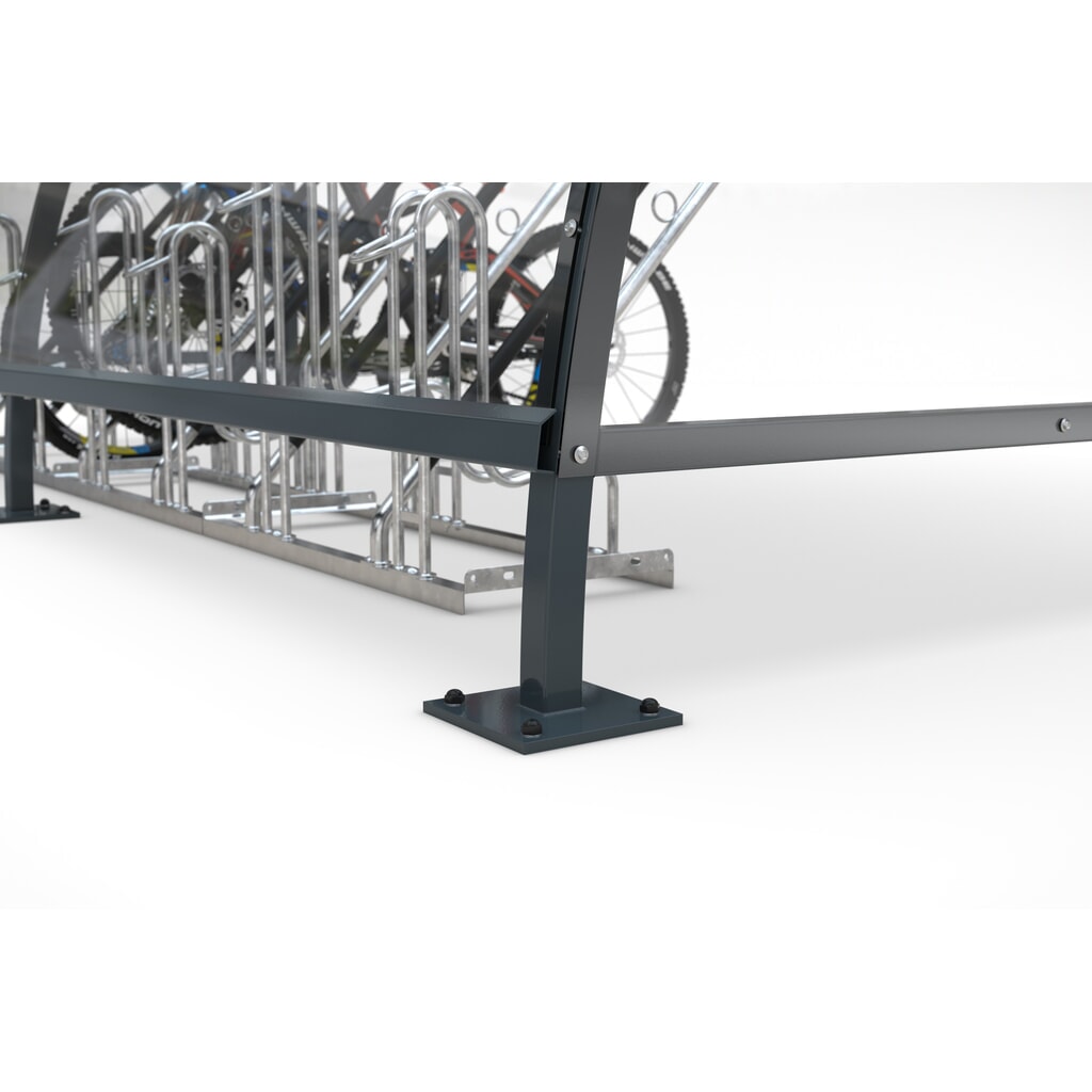 Zdjęcie produktu nr 4: Zadaszenie SWING z okrągłym łukiem, szerokość 4080 mm, RAL 7016 antracytowy szary