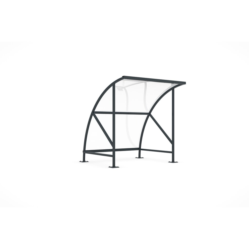 Zdjęcie produktu: Zadaszenie SWING z okrągłym łukiem, szerokość 2040 mm, RAL 7016 antracytowy szary