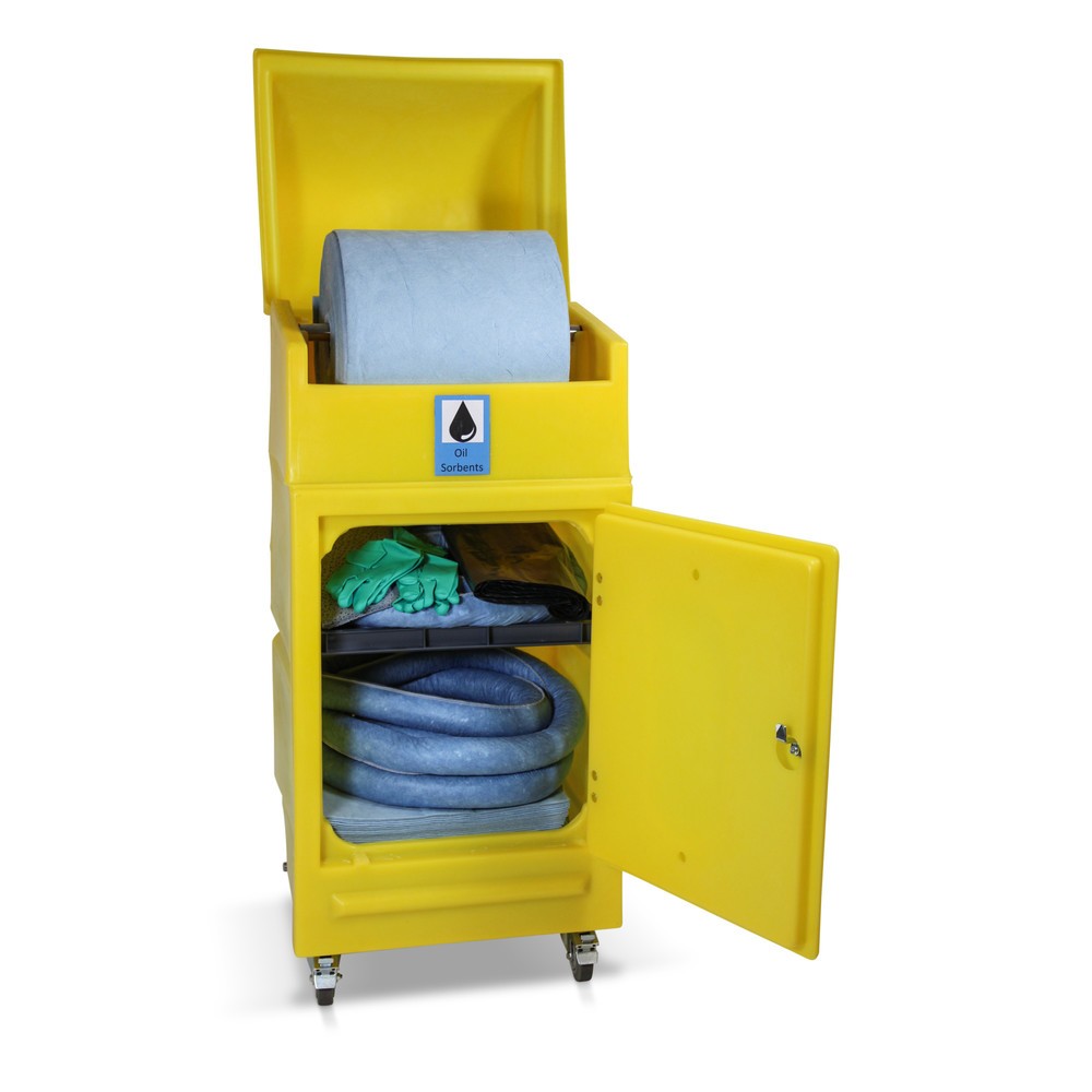 Zdjęcie produktu nr 1: Zestaw awaryjny do oleju, zbiornik, chłonność 300 l, kolor niebieski