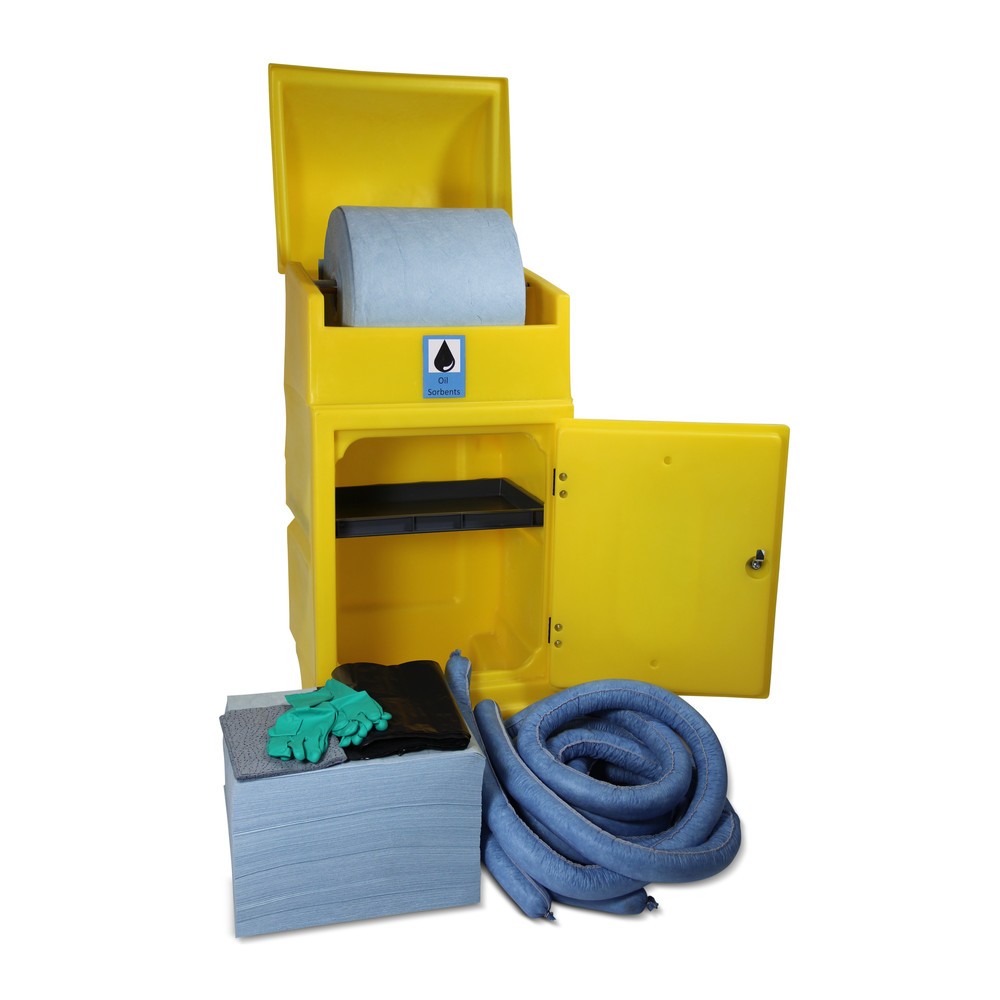 Zdjęcie produktu nr 2: Zestaw awaryjny do oleju, zbiornik, chłonność 300 l, kolor niebieski