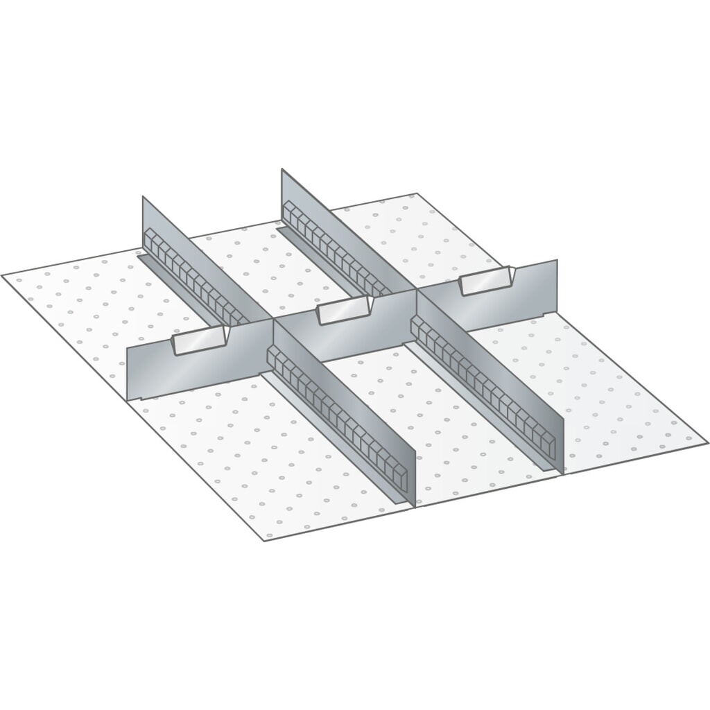Zestaw ścianek szczelinowych i płyt rozdzielających LISTA 27x36E, (szer. x gł.) 459 x 612 mm, 2 ścianki szczelinowe, 3 płyty rozdzielające, do wysokości przodu 75 mm Zdjęcie produktu: Zestaw ścianek szczelinowych i płyt rozdzielających LISTA 27x36E, (szer. x gł.) 459 x 612 mm, 2 ścianki szczelinowe, 3 płyty rozdzielające, do wysokości przodu 75 mm