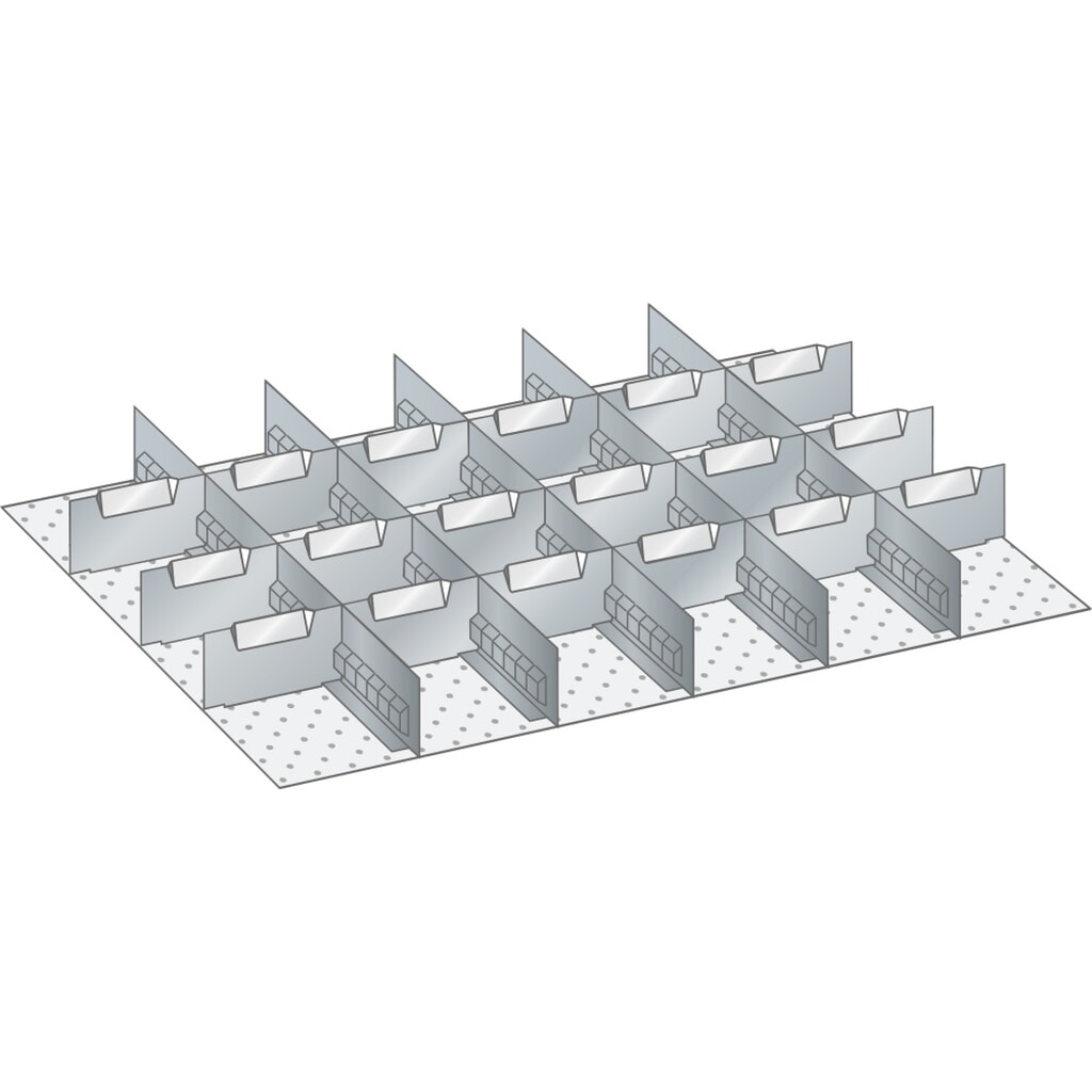 Zestaw ścianek szczelinowych i płyt rozdzielających LISTA 36x27E, (szer. x gł.) 612 x 459, 5 ścianek szczelinowych, 18 płyt rozdzielających, do wysokości przodu 50 mm Zdjęcie produktu: Zestaw ścianek szczelinowych i płyt rozdzielających LISTA 36x27E, (szer. x gł.) 612 x 459, 5 ścianek szczelinowych, 18 płyt rozdzielających, do wysokości przodu 50 mm