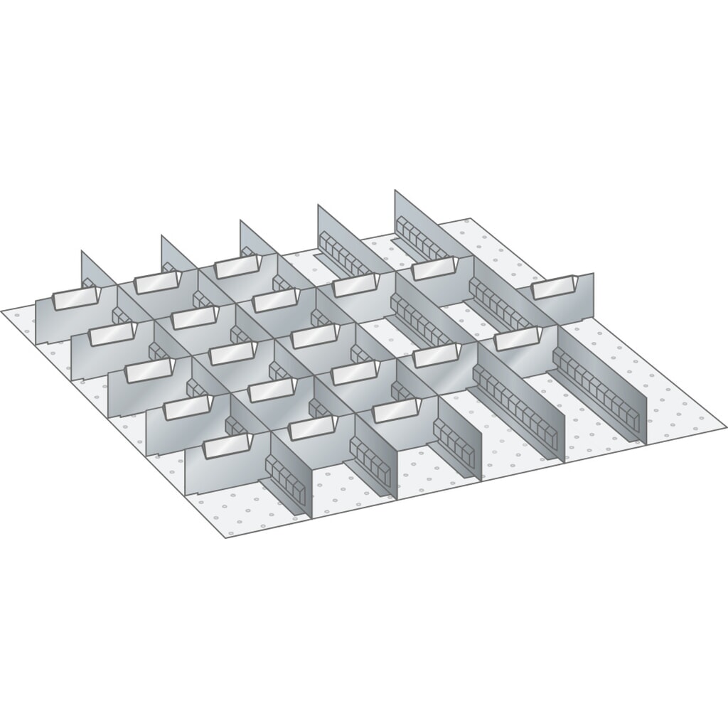 Zestaw ścianek szczelinowych i płyt rozdzielających LISTA 36x36E, (szer. x gł.) 612 x 612 mm, 5 ścianek szczelinowych, 20 płyt rozdzielających, do wysokości przodu 50 mm Zdjęcie produktu: Zestaw ścianek szczelinowych i płyt rozdzielających LISTA 36x36E, (szer. x gł.) 612 x 612 mm, 5 ścianek szczelinowych, 20 płyt rozdzielających, do wysokości przodu 50 mm