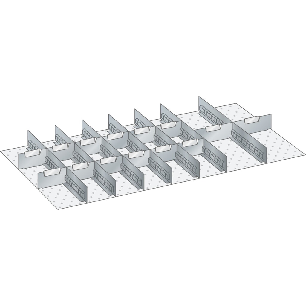 Zestaw ścianek szczelinowych i płyt rozdzielających LISTA 54x27E, (szer. x gł.) 918 x 459 mm, 7 ścianek szczelinowych, 14 płyt rozdzielających, do wysokości przodu 50 mm Zdjęcie produktu: Zestaw ścianek szczelinowych i płyt rozdzielających LISTA 54x27E, (szer. x gł.) 918 x 459 mm, 7 ścianek szczelinowych, 14 płyt rozdzielających, do wysokości przodu 50 mm