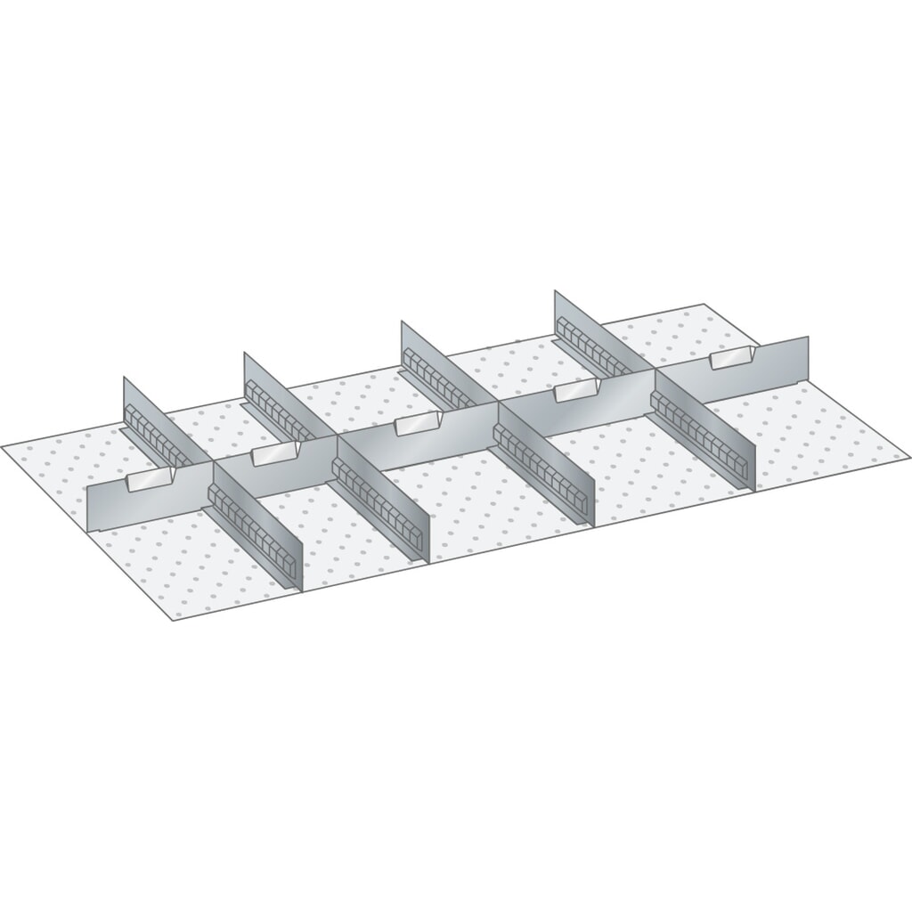 Zestaw ścianek szczelinowych i płyt rozdzielających LISTA 54x27E, (szer. x gł.) 918 x 459 mm, 4 ścianki szczelinowe, 5 płyt rozdzielających, do wysokości przodu 50 mm Zdjęcie produktu: Zestaw ścianek szczelinowych i płyt rozdzielających LISTA 54x27E, (szer. x gł.) 918 x 459 mm, 4 ścianki szczelinowe, 5 płyt rozdzielających, do wysokości przodu 50 mm