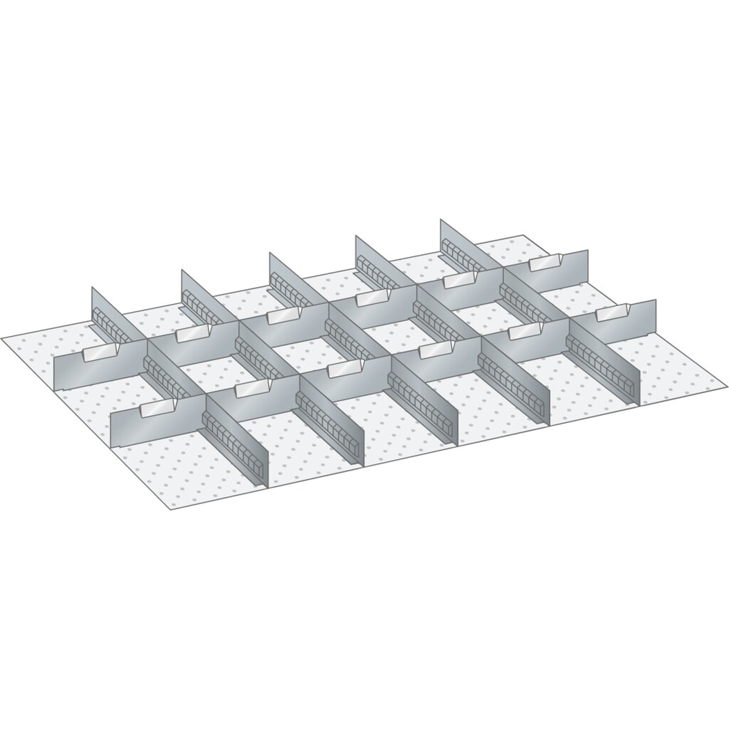 Zdjęcie produktu: Zestaw ścianek szczelinowych i płyt rozdzielających LISTA 54x36E, (szer. x gł.) 918 x 612 mm, 5 ścianek szczelinowych, 12 płyt rozdzielających, do wysokości przodu 250mm