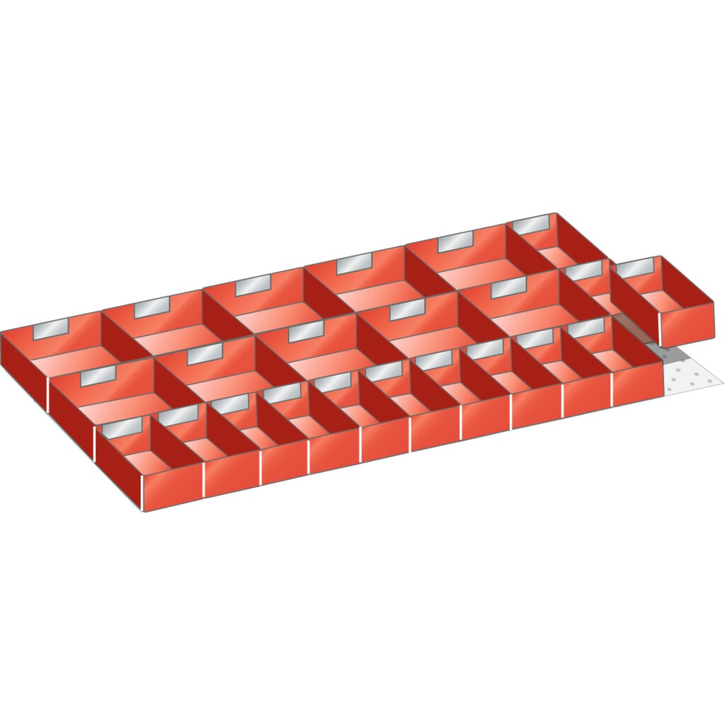 Zestaw skrzynek do pojemników LISTA (szer. x gł. x wys.) 867 x 459 x 95 mm, 24 cz. Zdjęcie produktu: Zestaw skrzynek do pojemników LISTA (szer. x gł. x wys.) 867 x 459 x 95 mm, 24 cz.