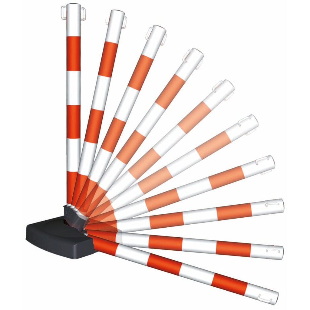 Guarda-Flex łańcuch ostrzegawczy zestaw, 4 stojaki + 10m łańcuch, czerwony/biały Zdjęcie produktu nr 2: Guarda-Flex łańcuch ostrzegawczy zestaw, 4 stojaki + 10m łańcuch, czerwony/biały