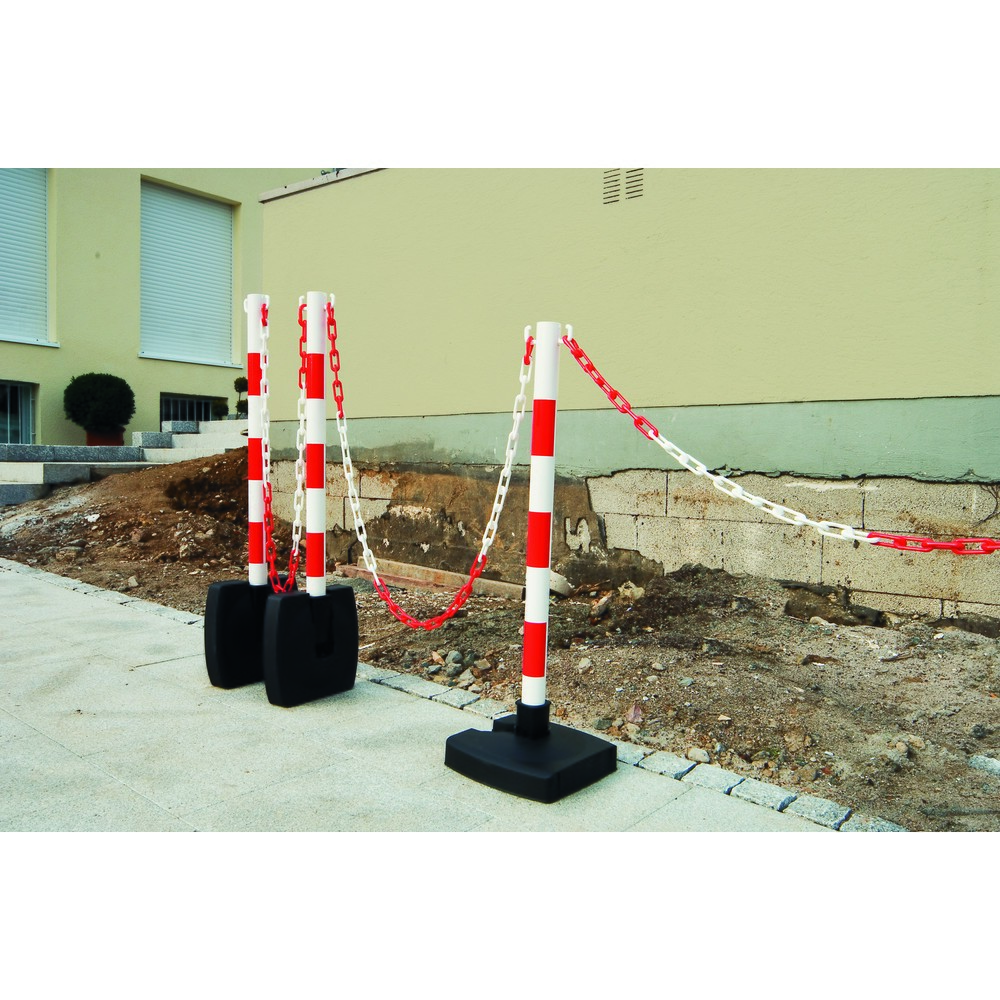 Zdjęcie produktu nr 3: Guarda-Flex łańcuch ostrzegawczy zestaw, 4 stojaki + 10m łańcuch, czerwony/biały