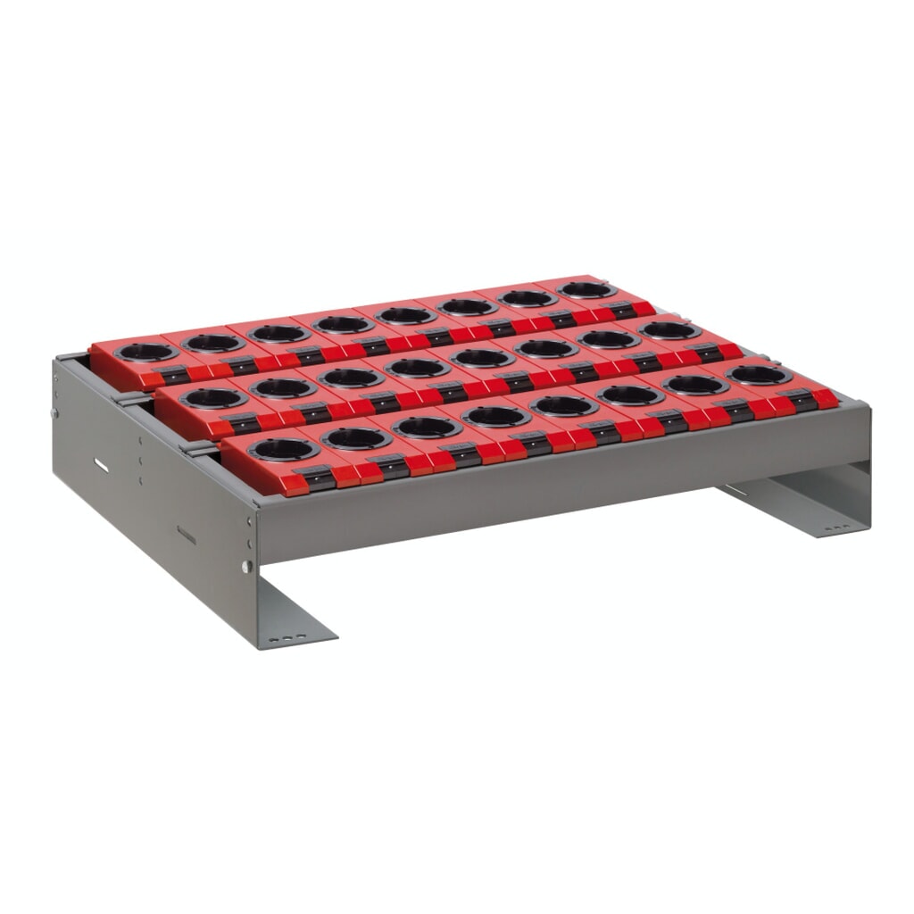 Zdjęcie produktu: Zestaw uchwytów narzędziowych LISTA 36x27E, (szer. x gł. x wys.) 588 x 447 x 82–162 mm, ISO-SK 50, 15 uchwyt.